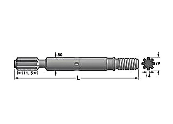 1500HL 635mm Kaya Delme Aletleri 635mm Matkap Şaft Adaptörü
