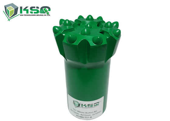 Dişli Alaşımlı Çelik Düğme Uçları Kaya Delme Aleti Bırakma Merkezi T51 89mm Balistik