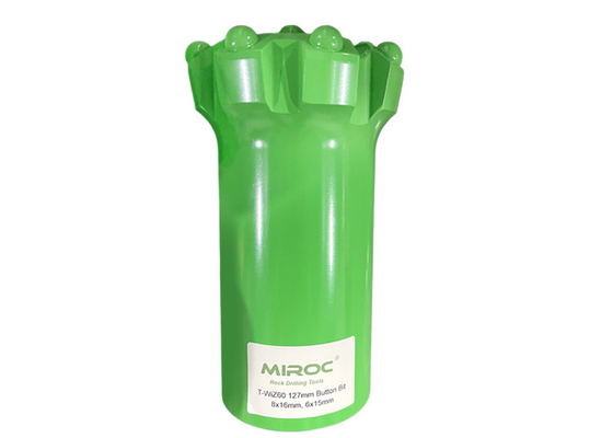 Top Hammer Rock Drilling Tools T-WIZ60 102mm Çukur ve madencilik için iplik düğme parçaları