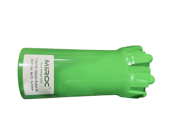 Top Hammer Rock Drilling Tools T-WIZ60 102mm Çukur ve madencilik için iplik düğme parçaları