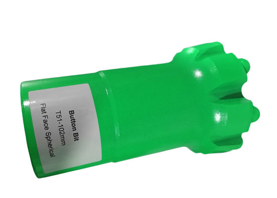 Hard Rock Matkap Ucu T51-102mm Düz Yüz Küresel Dişli Kaya Matkap Ucu Madencilik İçin