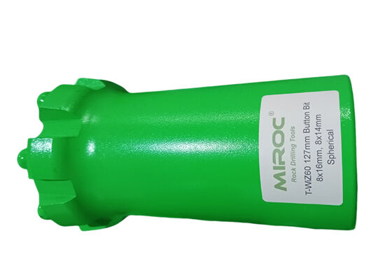 Yüksek performanslı sondaj için alaşımlı çelik ve volfram karbütleri ile 127 mm ipli kaya matkap düğmesi