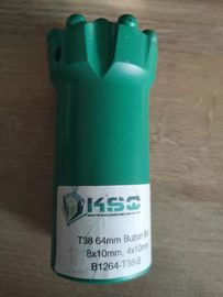 Yeşil Hassas İplik Yüksek Hızlı Matkap Uçları T38 64mm Küresel Düğme Bit