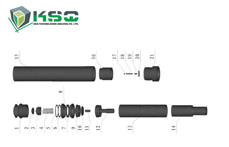 Tungsten Karbür DTH Delme Aletleri DTH150-11 Yay Tipi Düz Pins