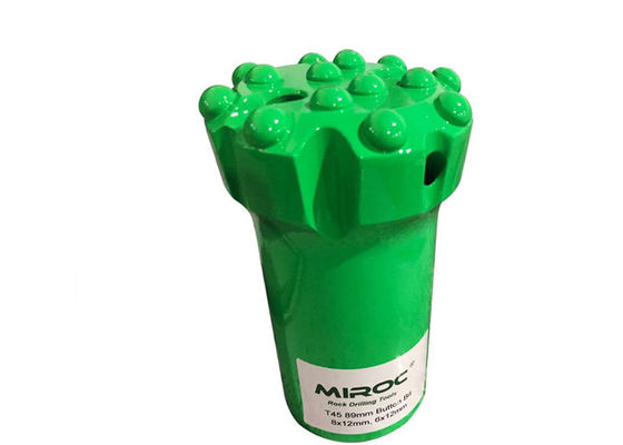 89mm Diameter T45 Threaded Button Drill Bits with  Ballistic or Spherical carbide insert and High Precision