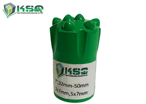 Madencilik Sondaj Tünel Konik Düğme Bit Kısa Etek 7 Derece 32-50mm