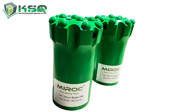 Kaya sondajı Filmiş Tungsten Karbid matkap düğmesi T38 Çaprağı 64mm