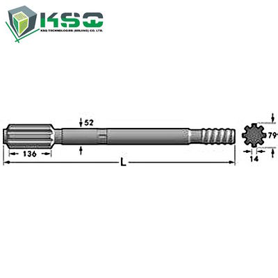 T51 / T60 840mm Delme  Delme Aletleri Aşınma Direnci 4148301200