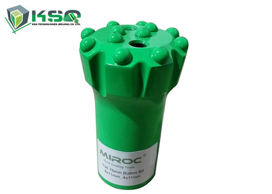 Dayanıklı Düz ​​Şekil T38 76mm Düğme Kaya Matkap Ucu