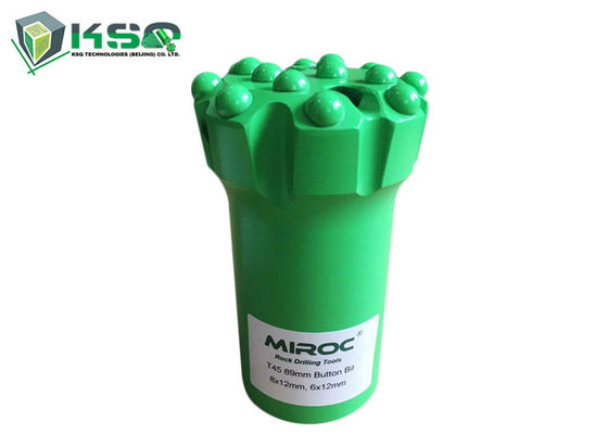 Uzun Delik Delme için Balistik / Küresel T45 89mm Çap Düğmeli Matkap Ucu